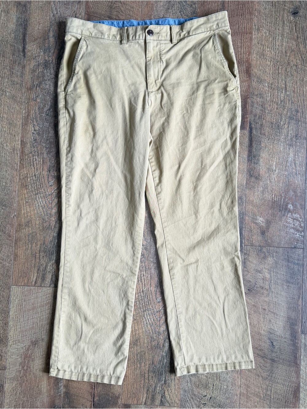 LL Bean Men’s Khaki Standard Fit Chino Flat Front Straight Leg Pants 36x29